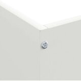 vidaXL Robovi trave Bela 50 x 50 x 13 cm Jeklo | Shoptok.si