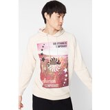 Trendyol Beige Men's Oversize Fit Hoodie Sweatshirt | Shoptok.si