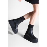 Marjin Ankle Boots - Black - Flat Cene