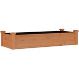  Povišena vrtna gredica s oblogom smeđa 120x45x25 cm od jelovine | shoptok.hr