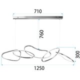 Toolight Moderan LED stropni privjesak svjetiljka APP1054-CP | shoptok.hr
