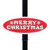  Ulična svjetiljka s Djedom Mrazom crno-crvena 81x40x188 cm PVC | shoptok.hr