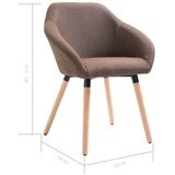  Blagovaonske stolice od tkanine 6 kom smeđe | shoptok.hr