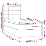  Box spring postelja z vzmetnico svetlo siva 90x200 cm blago, (20790217) | Shoptok.si
