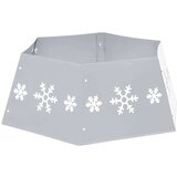 vidaXL Podloga za božićno drvce srebrno-bijela Ø 68 x 25 cm | shoptok.hr