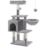 Večnivojsko mačje drevo, 110 cm Cat Tower, Cat Condo, svetlo sivo PCT52W, (21157940)