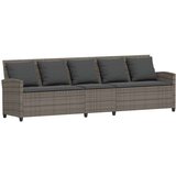  Vrtna sofa 5-sjed s jastucima sivi poliratan | shoptok.hr