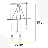 Lesnina XXXL VISEČA SVETILKA WIRE 80/10/90 cm E27 | Shoptok.si