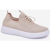 Boto Fabric Slip On Sports Shoes On Platform Ladies Beige Kalyra | shoptok.hr