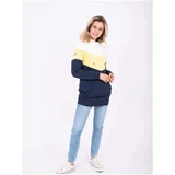 Brakeburn Yellow-Blue Womens Stretch Hoodie - Women