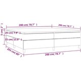  Krevet s oprugama i madracem tamnosmeđi 200x200 cm od tkanine | shoptok.hr