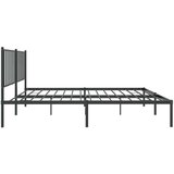 Metalni okvir za krevet s uzglavljem crni 140x190 cm | shoptok.hr