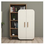 Hanah home Form Polica za knjige u boji oraha krem ​​90x132x32cm, bijela smeđa | Eponuda.ba