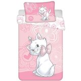 Jerry Fabrics Rožnata bombažna otroška posteljnina za otroško posteljico 100x135 cm Marie Cat – | Shoptok.si