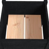  Vrtne sadilice 2 kom crne 50 x 50 x 70 cm od masivne borovine | shoptok.hr