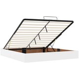 vidaXL Konstrukcija postelje Čista bela 200 x 200 cm Umetna koža | Shoptok.si