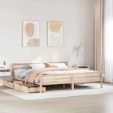 vidaXL okvir kreveta bez madraca 200 x 200 cm od masivne borovine | shoptok.hr