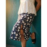 Sinsay Midi suknja s prorezom i cvjetnim uzorkom Plus size | shoptok.hr