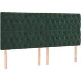  Posteljno vzglavje temno zeleno 180x7x118/128 cm žamet, (20951836) | Shoptok.si