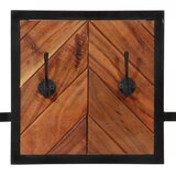  Zidni stalak za kapute 90 x 1 x 35 cm od drva bagrema i željeza | shoptok.hr