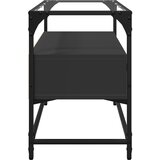 TV ormarić sa staklenom površinom crni 80x35x51 cm drveni | Eponuda.com