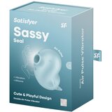 SATISFYER AIR Sassy Seal - stimulator klitorisa zračnim valom (tirkizna) | shoptok.hr
