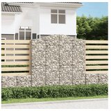  Obokane gabion košare 3 kosi 200x30x200/220 cm pocinkano železo | Shoptok.si