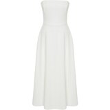Trendyol White Waist Opening/Skater Wedding Long Evening Evening Dress Cene