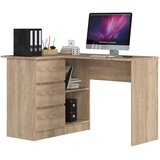 AKORD B16 Kotna Pisalna Miza, Leva Izvedba, Hrast Sonoma, (5000333022) | Shoptok.si