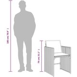  13-dijelni vrtni blagovaonski set s jastucima poliratan crni | shoptok.hr