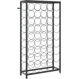  Stalak za vino za 45 boca crni 54 x 18 x 100 cm kovano željezo | shoptok.hr