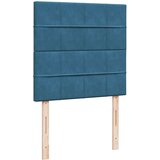 vidaXL Otomanski posteljni okvir z vzmetnicami moder 80x200cm žamet | Shoptok.si