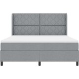  Krevet s opruga kutije Svijetlo siva 200 x 180 cm tkanina | shoptok.hr