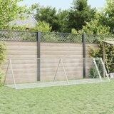 vidaXL Kletka za zajce srebrna 400x105x91 cm pocinkano jeklo cene