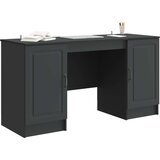  Miza s polico z vrati Črna 142,5 x 50 x 75 cm Inženirski les, (5000283191) | Shoptok.si