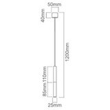 Open Design OR80803 - Luster na sajli SLIMI 1xG9/3,5W/230V crna | Eponuda.com