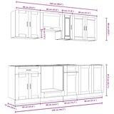  8-dijelni set kuhinjskih ormarića Kalmar konstruiranog drva | shoptok.hr