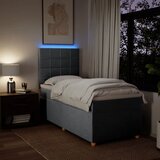  Krevet s oprugama i madracem svjetlosivi 100x200 cm od tkanine | shoptok.hr