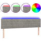 Maison Chic LED Posteljno vzglavje - Vzglavna omarica - Nočna omarica svetlo sivo 180x5x78/88 cm žamet, (21708875) Cene