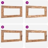  Ukrasno Ogledalo od Tikovine 120x60 cm Pravokutno | shoptok.hr