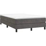 Box spring krevet s madracem tamnosivi 120 x 200 cm baršunasti | shoptok.hr