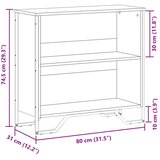  Regal za knjige boja hrasta 80x31x74,5 cm konstruirano drvo | shoptok.hr