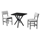 Hanah home Set Trpezarijski sto i 2 stolice Dubai Grey Black | Eponuda.com