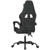  Okretna igraća stolica s osloncem za noge crna od umjetne kože | shoptok.hr