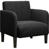 SOFA fotelja s naslonima za ruke crna 54 cm baršunasta | Shoptok.si