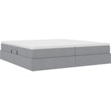 Krevet s madracem i skladištem Svijetlo siva 200 x 200 cm | Eponuda.com