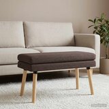  Klupa s dvostrukim slojem Tamno smeđa 80 x 40 x 47 cm Tkanina | shoptok.hr