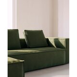Kave Home Zelena okrasna blazina za sedežno garnituro iz rebrastega žameta Blok – | Shoptok.si