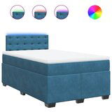  The Living Store Box spring postelja z vzmetnico modra 120x200 cm žamet - Box Spring Postelja, (21492730) | Shoptok.si
