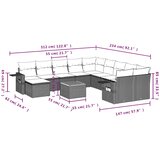  Vrtni set s jastucima, 12 dijelova, sivi poliratan | shoptok.hr